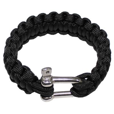 Náramek PARACORD kov.přezka ČERNÝ