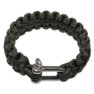 Náramek PARACORD kov.přezka ZELENÝ