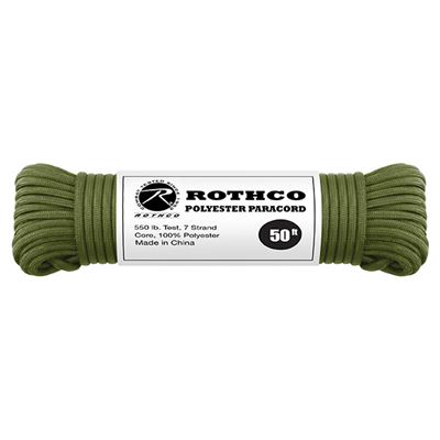 Šňůra PARACORD polyester 550LB 15 m 4mm OLIV