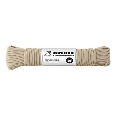 Šňůra PARACORD polyester 550LB ø 4 mm / 15 m PÍSKOVÁ