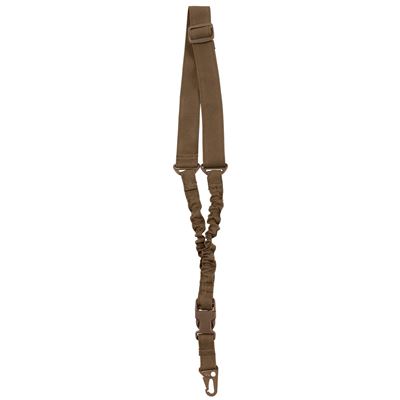 Popruh BUNGEE jednobodový s karabinou COYOTE BROWN