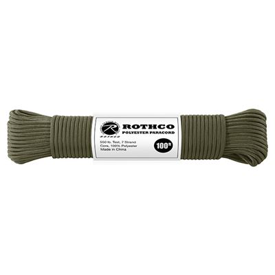 Šňůra PARACORD polyester 550LB 30m 4mm OLIV