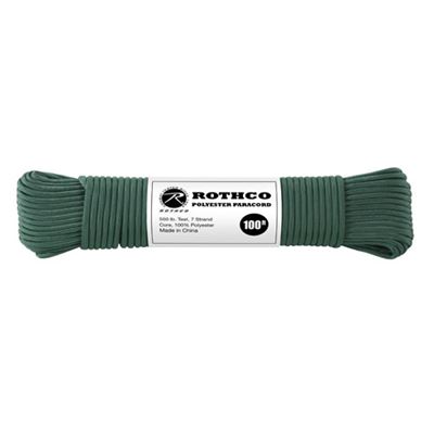 Šňůra PARACORD polyester 550LB 30m 4mm TMAVĚ ZELENÁ