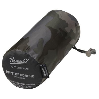 Pončo rip-stop s obalem DARK CAMO