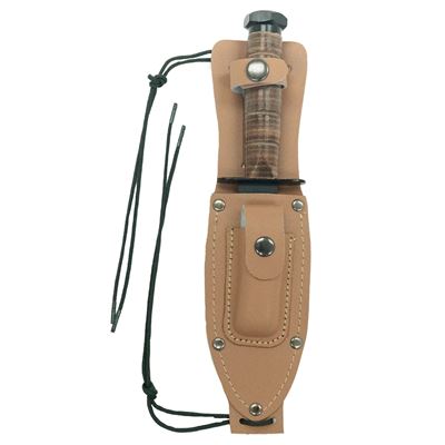 Nůž s koženým pouzdrem US PILOT’S SURVIVAL ROTHCO 3277 3