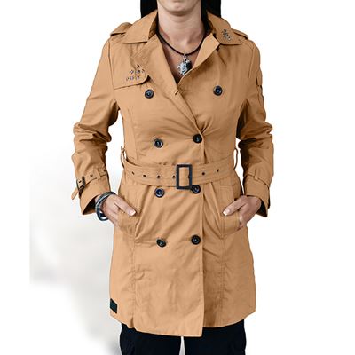 Kabát TRENCHCOAT dámský HNĚDÝ