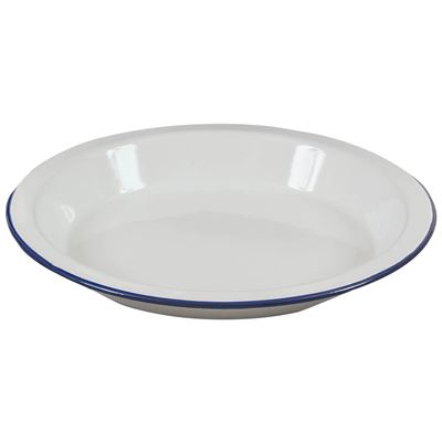 Talíř hluboký průměr 24 cm smalt BÍLÁ/MODRÁ  CP228-WE 2