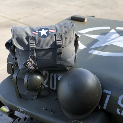 Taška přes rameno USAF WWII plátěná ŠEDÁ