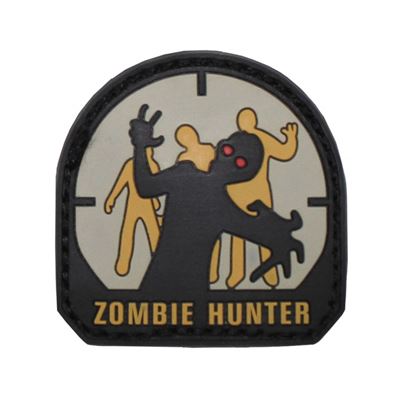 Nášivka 3D ZOMBIE HUNTER plast VELCRO