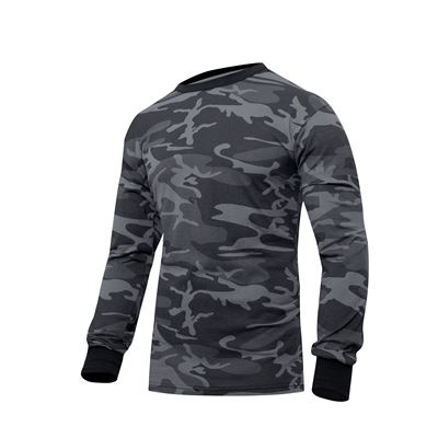 Triko s dlouhým rukávem BLACK CAMO