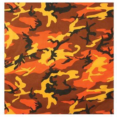 Šátek 55 x 55 cm SAVAGE ORANGE CAMO