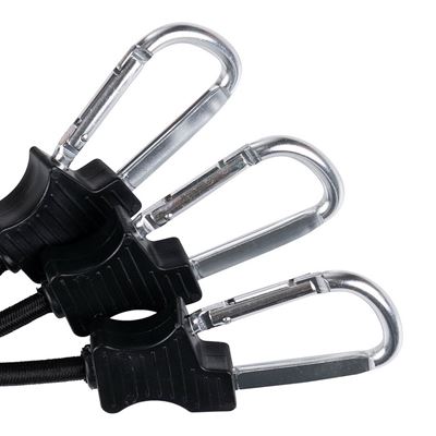 Gumicuk 90 cm s karabinami 2 kusy ČERNÝ FOSCO 419202-BLK 2
