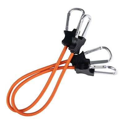 Gumicuk 60 cm s karabinami 2 kusy ORANŽOVÝ