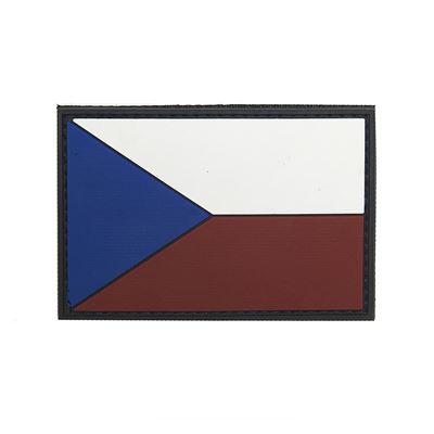 Nášivka vlajka ČR barevná plast VELCRO 8x5cm
