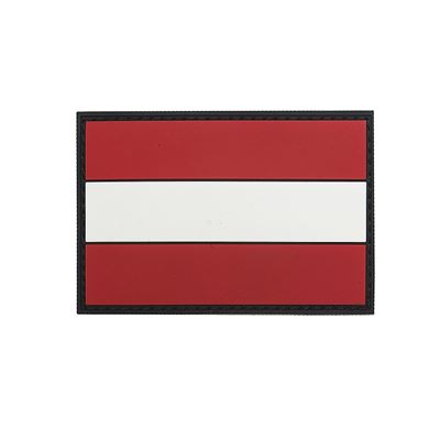 Nášivka vlajka RAKOUSKO barevná plast VELCRO 8x5cm