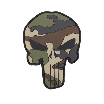 Nášivka PUNISHER velcro 3D plastová FRENCH CAMO