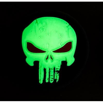 Nášivka 3D plastová PUNISHER RED EYES velcro GLOW IN THE DARK 101INC 444190-7573 2