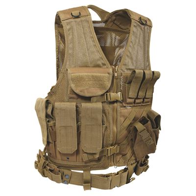 Vesta taktická CROSS DRAW MOLLE COYOTE BROWN