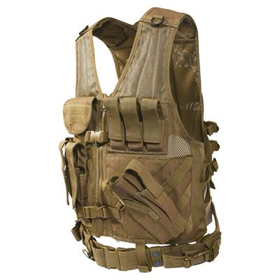 Vesta taktická CROSS DRAW MOLLE COYOTE BROWN