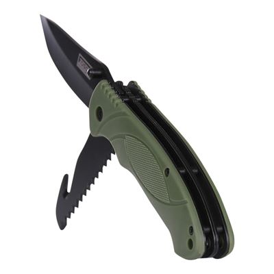 Nůž zavírací BUSHCRAFT multifunkční ZELENÝ FOSCO 457435 2