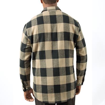 Košile dřevorubecká FLANNEL kostkovaná COYOTE BROWN