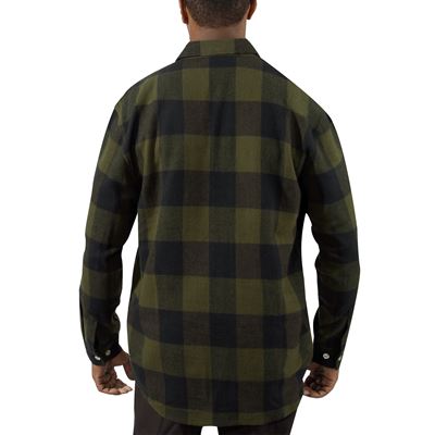 Košile dřevorubecká FLANNEL kostkovaná OLIVE DRAB