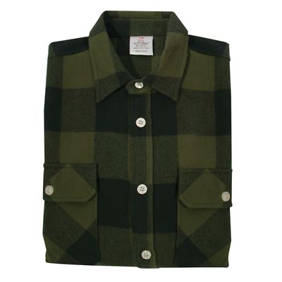 Košile dřevorubecká FLANNEL kostkovaná OLIVE DRAB