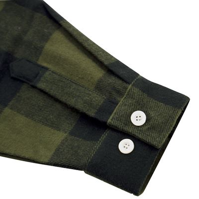 Košile dřevorubecká FLANNEL kostkovaná OLIVE DRAB