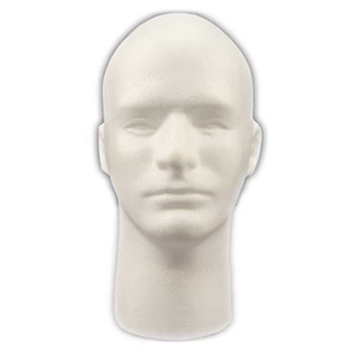 Figurína mužská hlava s tváří polystyren
