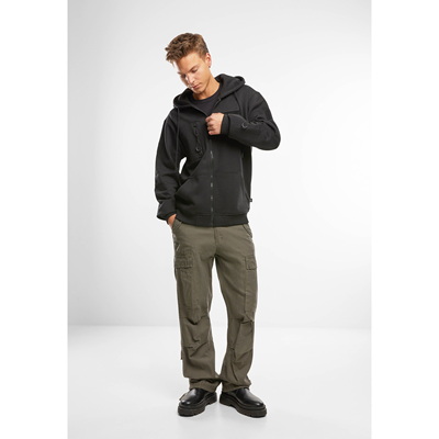 Mikina taktická na zip s kapucí Tactical Sweat Jacket ČERNÁ BRANDIT 5033-11002 5
