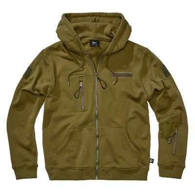Mikina taktická na zip s kapucí Tactical Sweat Jacket ZELENÁ