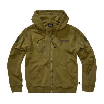 Mikina taktická na zip s kapucí Tactical Sweat Jacket ZELENÁ