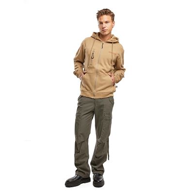 Mikina taktická na zip s kapucí Tactical Sweat Jacket CAMEL-COYOTE BRANDIT 5033-20070 7