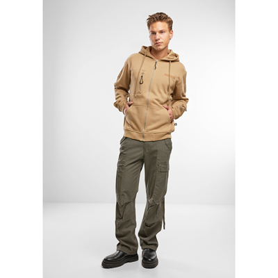 Mikina taktická na zip s kapucí Tactical Sweat Jacket CAMEL-COYOTE BRANDIT 5033-20070 4