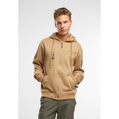 Mikina taktická na zip s kapucí Tactical Sweat Jacket CAMEL-COYOTE BRANDIT 5033-20070 3