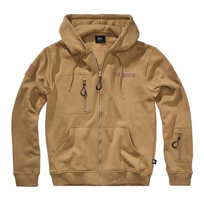Mikina taktická na zip s kapucí Tactical Sweat Jacket CAMEL-COYOTE