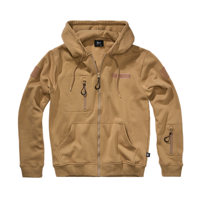 Mikina taktická na zip s kapucí Tactical Sweat Jacket CAMEL-COYOTE