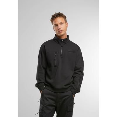 Mikina taktická ¾ zip s Tactical Sweat Troyer ČERNÁ BRANDIT 5034-11002 3