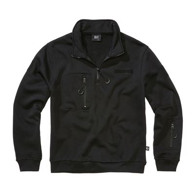 Mikina taktická ¾ zip s Tactical Sweat Troyer ČERNÁ