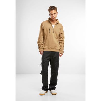 Mikina taktická ¾ zip s Tactical Sweat Troyer CAMEL-COYOTE BRANDIT 5034-20070 2