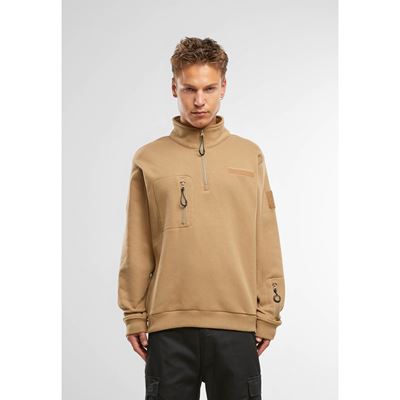 Mikina taktická ¾ zip s Tactical Sweat Troyer CAMEL-COYOTE BRANDIT 5034-20070 3