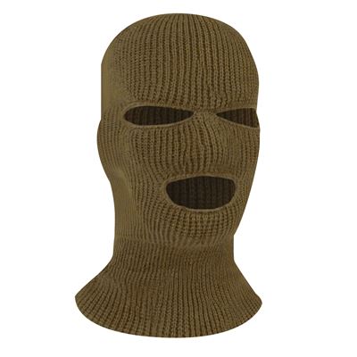 Kukla se 3 otvory pletená US COYOTE BROWN ROTHCO 5439 3