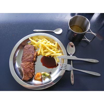 Talíř mělký nerezový 18/8 lesklý 23,5cm basic NATURE 562100 2