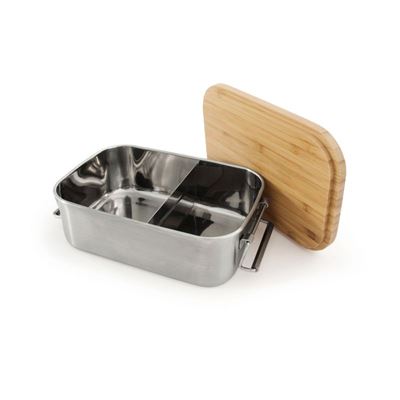 Box na jídlo nerezový s prkénkem Lunchbox Bamboo-Clip Origin Outdoors 562104 2