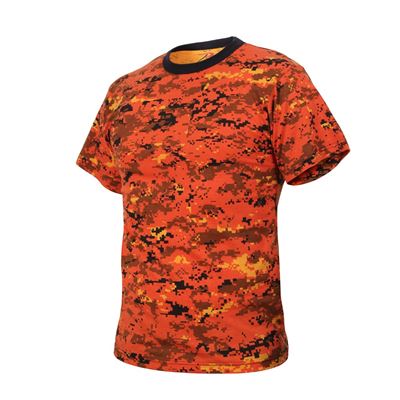 Triko DIGITAL ORANGE CAMO