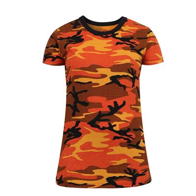 Triko dámské prodloužené SAVAGE ORANGE CAMO