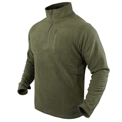 Mikina CONDOR 1/4 ZIP FLEECE ZELENÁ