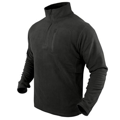 Mikina CONDOR 1/4 ZIP FLEECE ČERNÁ