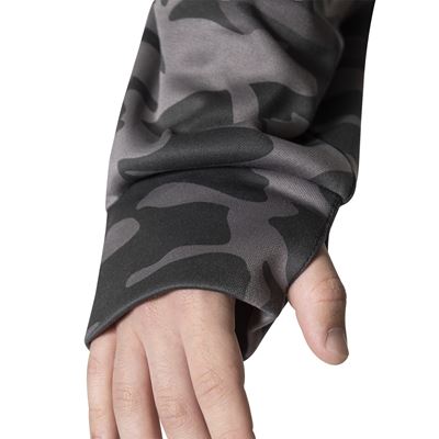 Mikina CONCEALED CARRY s kapucí BLACK CAMO