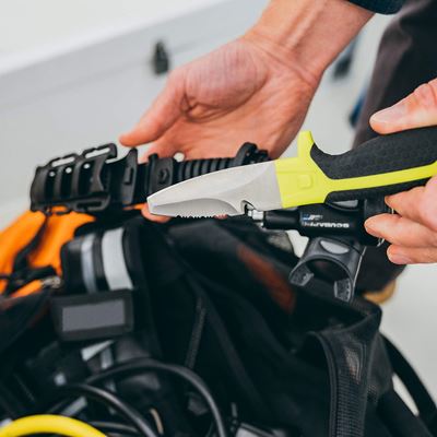 Nůž TANU™ s B.C.D. adaptérem ZELENÝ GEAR AID® 62075 3